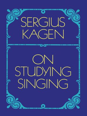 cover image of On Studying Singing